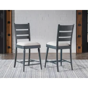 Lake House Ladder Back Counter Height Stool