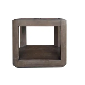 Lancia Chairside Table With Wood Top