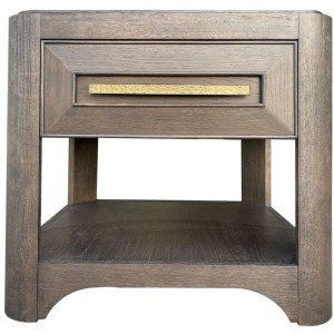 Lancia Square End Table With Wood Top
