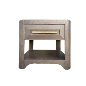 Lancia Square End Table With Wood Top