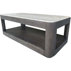 Lancia Rectangle Cocktail Table With Stone Top