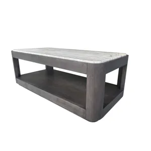 Lancia Rectangle Cocktail Table With Stone Top