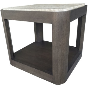 Lancia Rectangle End Table With Stone Top