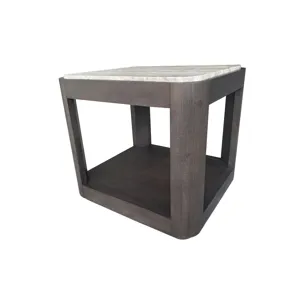 Lancia Rectangle End Table With Stone Top