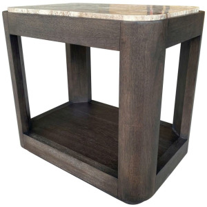 Lancia Chairside Table With Stone Top