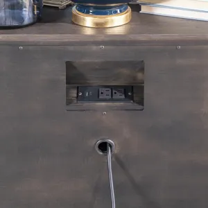 Lancia 2 Drawer Nightstand With Wood Top