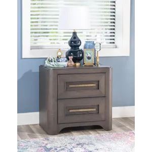 Lancia 2 Drawer Nightstand With Wood Top