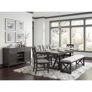 Briarwood 4 PC Trestle Dining Set