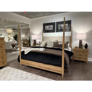 Seraphina Upholstered Poster Bed - Queen