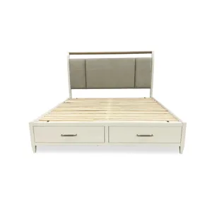 Reflections Complete Upholstered Sleigh Bed W. Storage Footboard