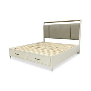 Reflections Complete Upholstered Sleigh Bed W. Storage Footboard