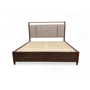 Reflections Complete Upholstered Sleigh Bed W. Storage Footboard