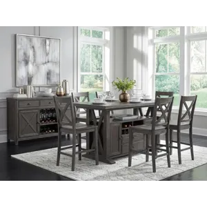 Briarwood Complete Counter Height Table W. Storage