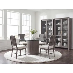 Maren Complete Round Glass Top Dining Table
