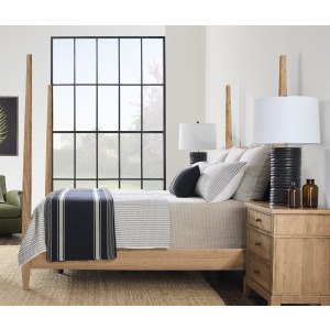 Monticello King Poster Bed - Natural Hickory