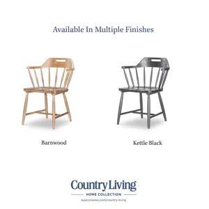 Vintage Market Spindle Back Arm Chair W. Handle Cut Out