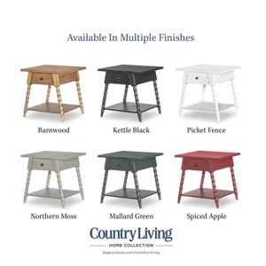 Vintage Market Splayed Bobbin Leg 1 Drw End Table