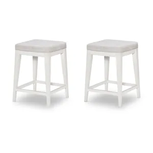Edgewater Sand Dollar Uph Stool White Finish