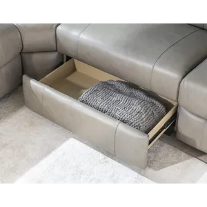 Luna Verona Fossil Armless Chair With Storage Drawer And Manual Ratchet