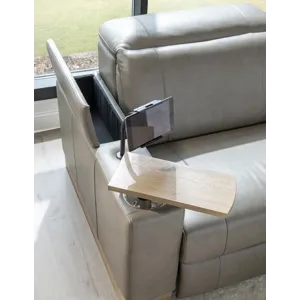 Luna Verona Fossil LAF P2 Swivel Tray Arm, Wood Base, Storage Arm, Power Grommet, And One 20\" Pillo