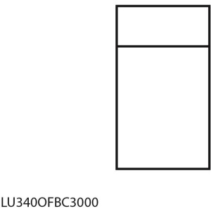 Luna Verona Fossil Fluted Wood Bookcase With Standard Features Not Shown