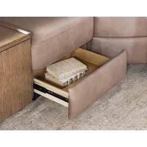Fen Positano Fumo P1 LAF Glider Loveseat With Console, And One 18\" Pillow