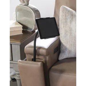 Fen Positano Fumo P1 LAF Glider Loveseat With Console, And One 18\" Pillow
