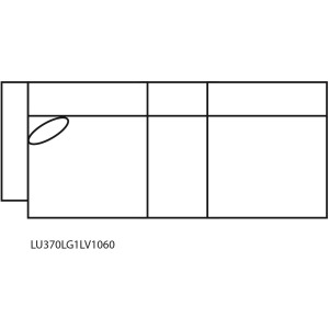 Fen Positano Fumo P1 LAF Glider Loveseat With Console, And One 18