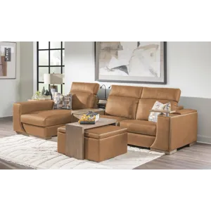 Sierra Verona Butternut Square Storage Ottoman With Wood Top Overlay