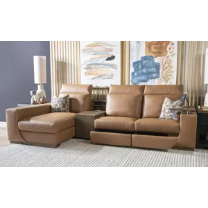Sierra Verona Butternut LAF Lift Top Storage Chaise With Back Arm Storage, Power Grommet, Reading Li
