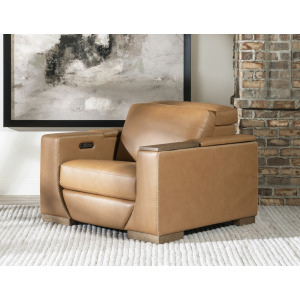 Sierra Verona Butternut P2 Recliner Wood Swivel Tray On Right Arm, Wood Storage, Power Grommet On The LAF Not Shown But Available