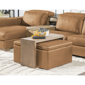 Sierra Verona Butternut Square Storage Ottoman With Wood Top Overlay