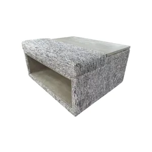 Rory Verona Indigo Ottoman W/Pop Up Tray And Storage