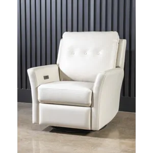 Recliners And Accents P1 Swivel Glider Tufted Back Shown In Ravello Creampuff)