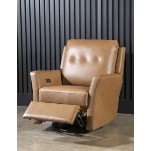 Recliners And Accents P1 Swivel Glider Tufted Back Shown In Verona Butternut