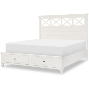 XXX's and OOO's Complete Panel Bed W Storage Footboard, Ca - King/California King