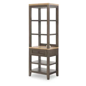 XXX's and OOO's Complete Bookcase(2 Glass Shelves, Puck Light, 3 Shelves, 1 Drawer, Wire Management)