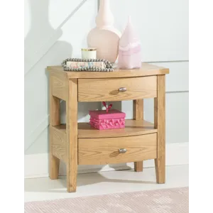Today's Traditions Open Nightstand 2 Drawer Natural Hickory