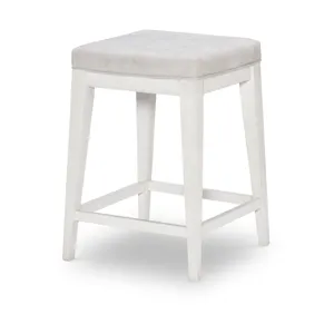 Edgewater Sand Dollar Uph Stool White Finish