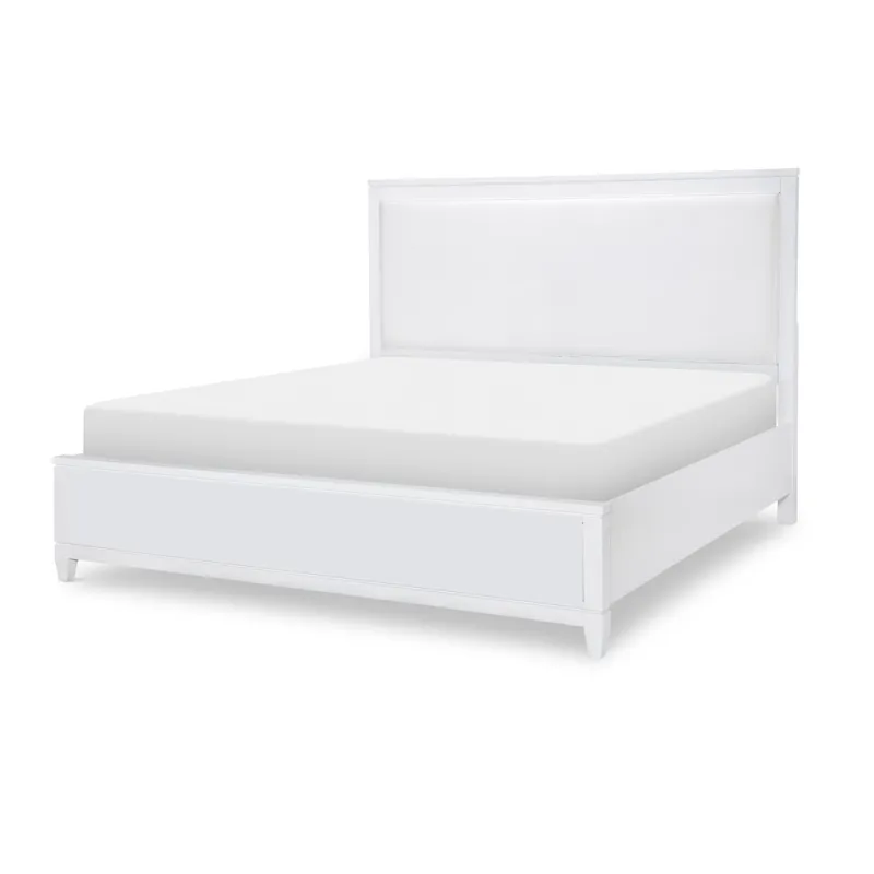 Summerland Upholstered Headboard White Finish - Queen