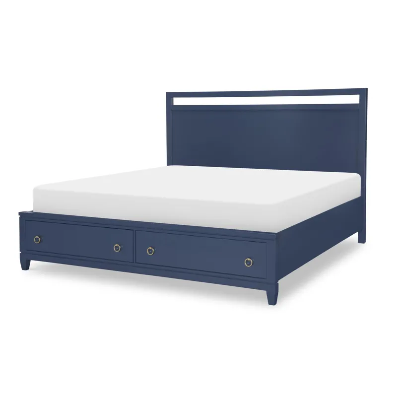 Summerland Panel Footboard Ca Blue Finish - King/California King
