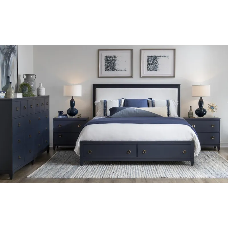 Summerland Storage Footboard Ca Blue Finish - King/California King