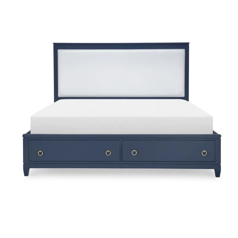 Summerland Storage Footboard Blue Finish - Queen