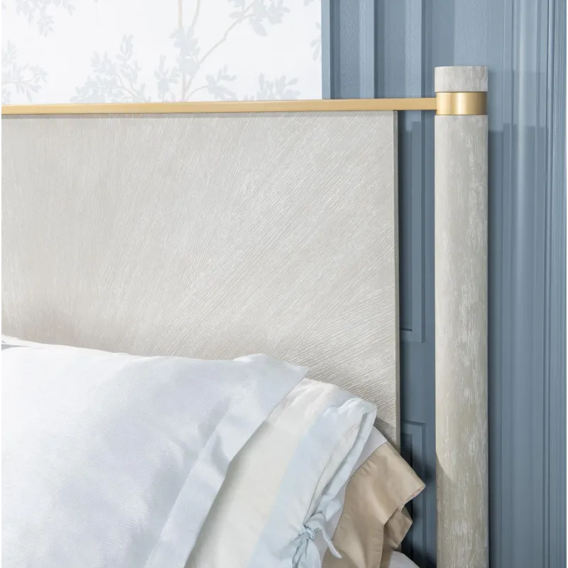 Miramar Panel Bed W Wood Posts - King