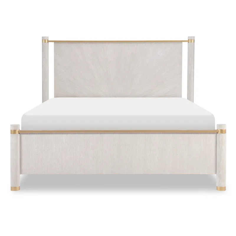 Miramar Panel Bed W Wood Posts - King