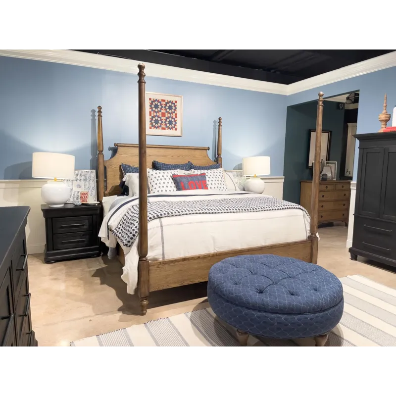 Vintage Market Complete High/Low Poster Bed - Queen