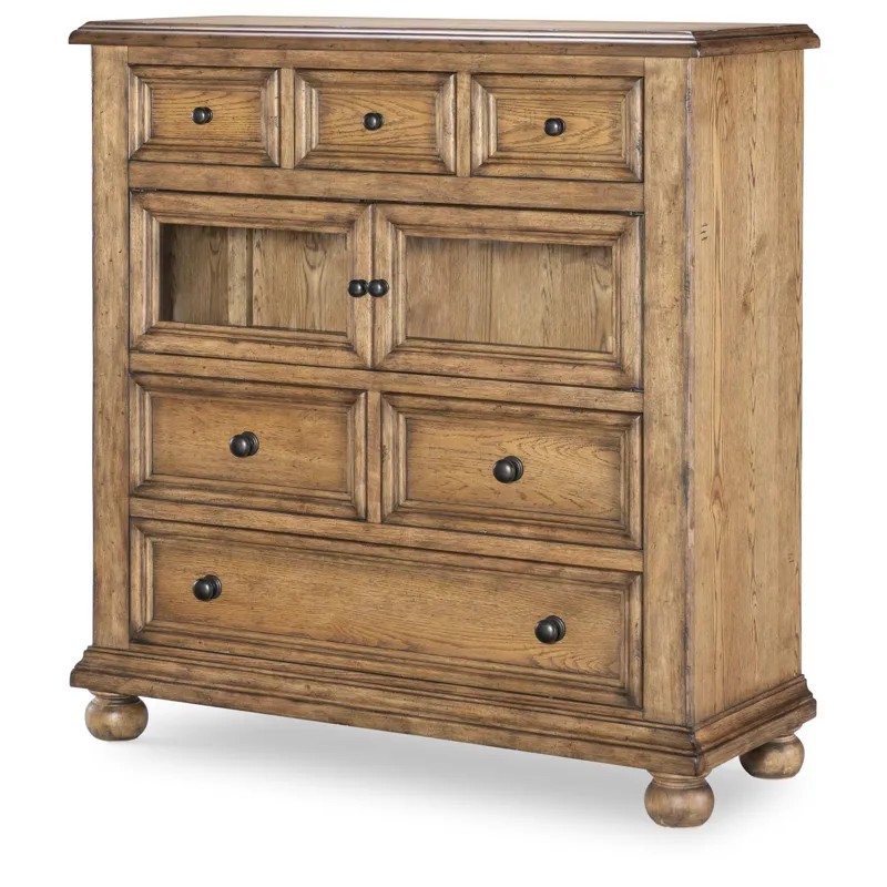 Vintage Market Glass Door 6 Drawer Chest