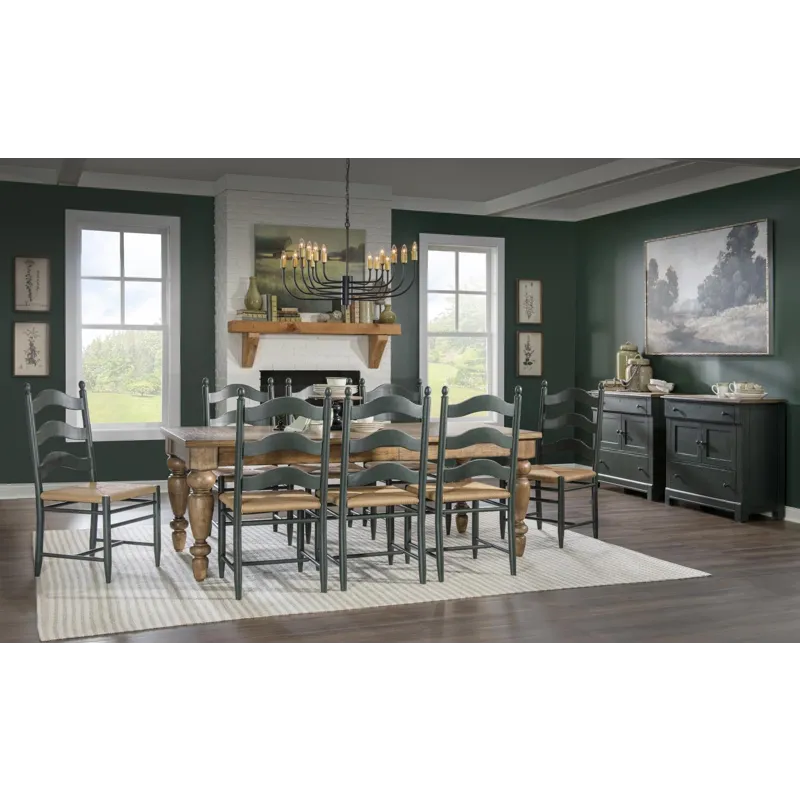 Vintage Market Rush Seat Ladder Back Side Chair