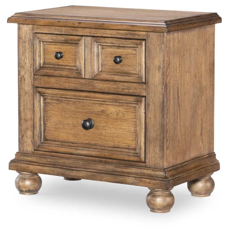 Vintage Market Apothecary Nightstand 2 Drawer W Power