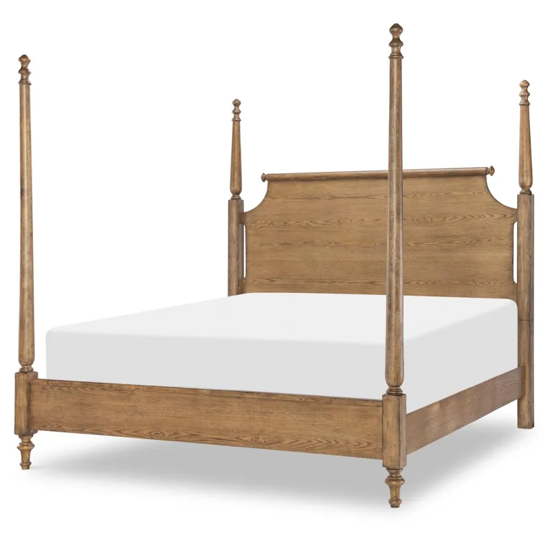 Vintage Market Complete High/Low Poster Bed - Queen